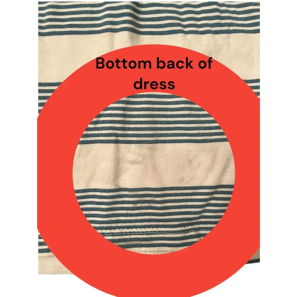 Roxy White and Blue Striped Dress. Size 7/8